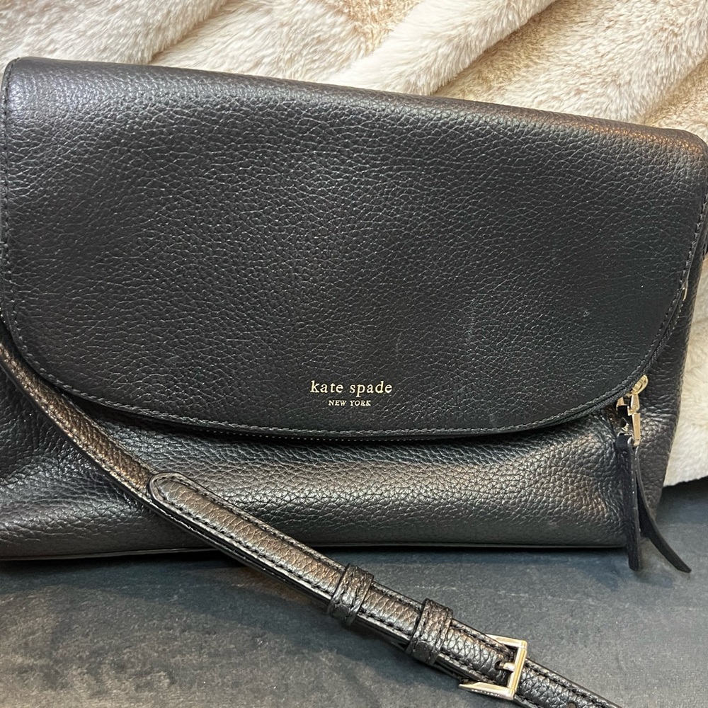 Kate Spade Black Leather Crossbody Bag